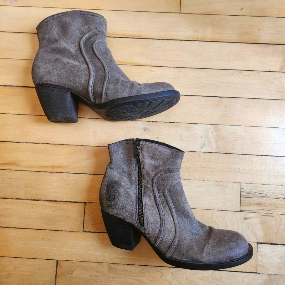 Born Leather Booties Size 11